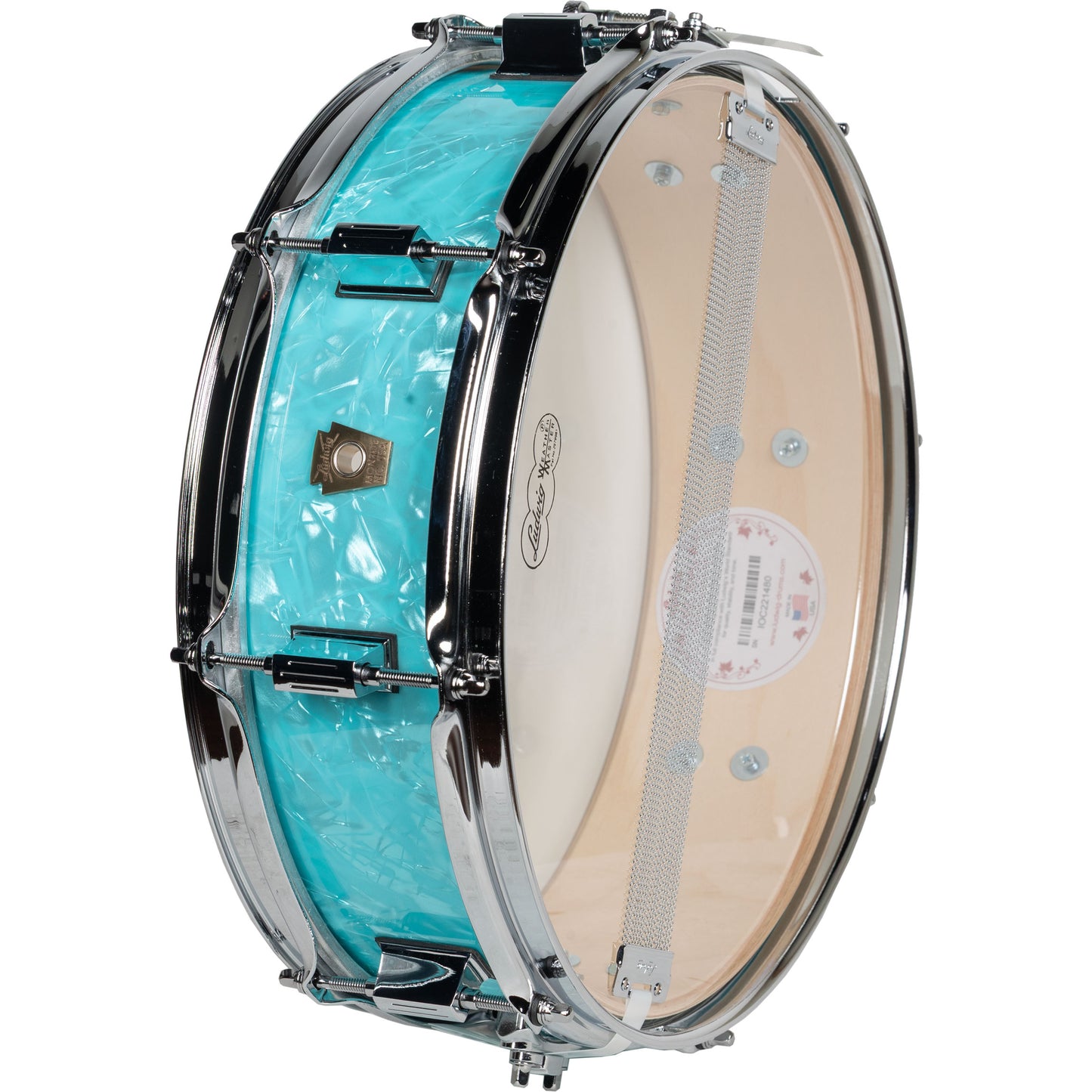 Ludwig Classic Maple Limited Edition 4x14 Snare Drum - Teal Pearl