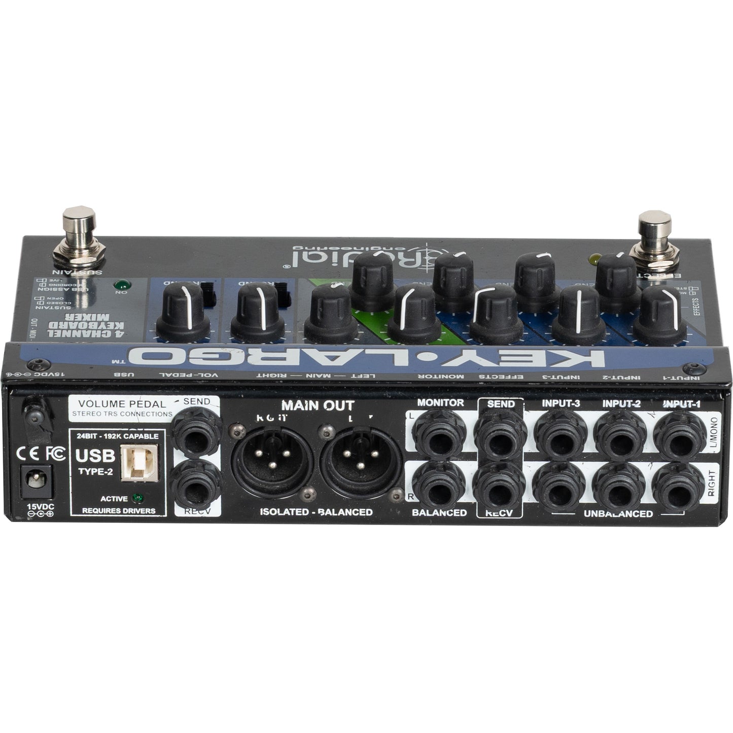 Radial Engineering Key-Largo Keyboard Mixer and Performance Pedal