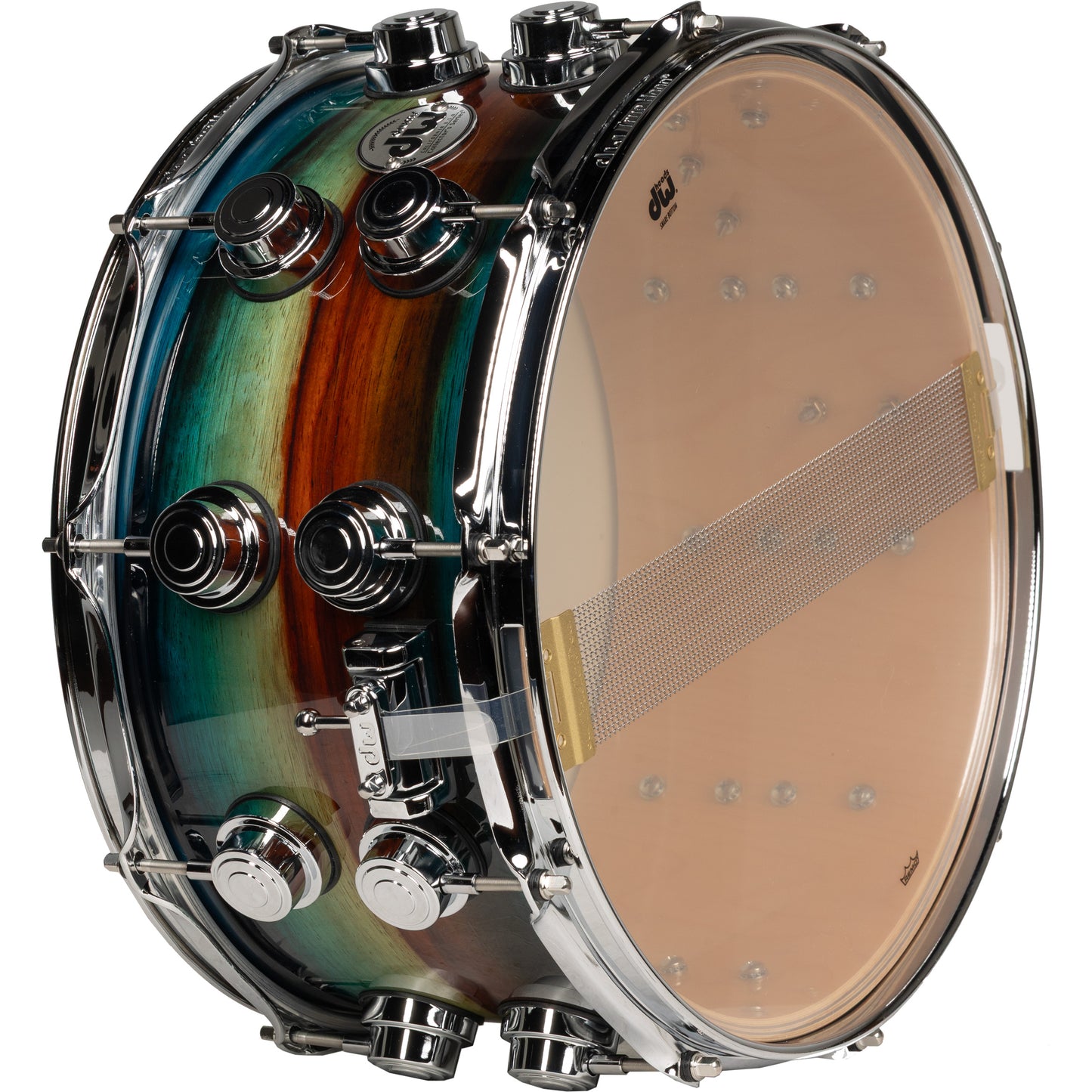 Drum Workshop SonicPly Collectors Series 7x14 Snare Drum - Natural to Quick Royal Blue Burst