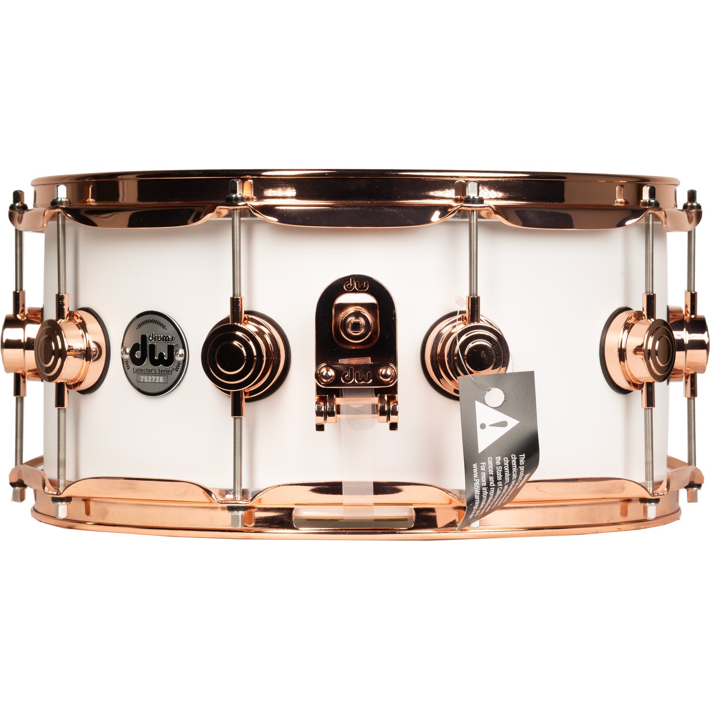 Drum Workshop Collectors Series 6.5x14 Snare Drum - Satin White Hard Satin