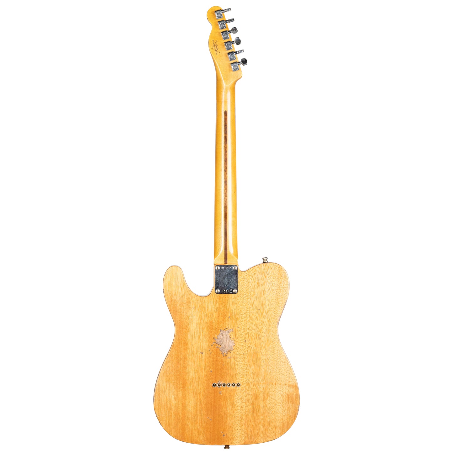 Fender Custom Shop Dual Stack HS Telecaster Relic - Magenta Sparkle Top with Natural Body