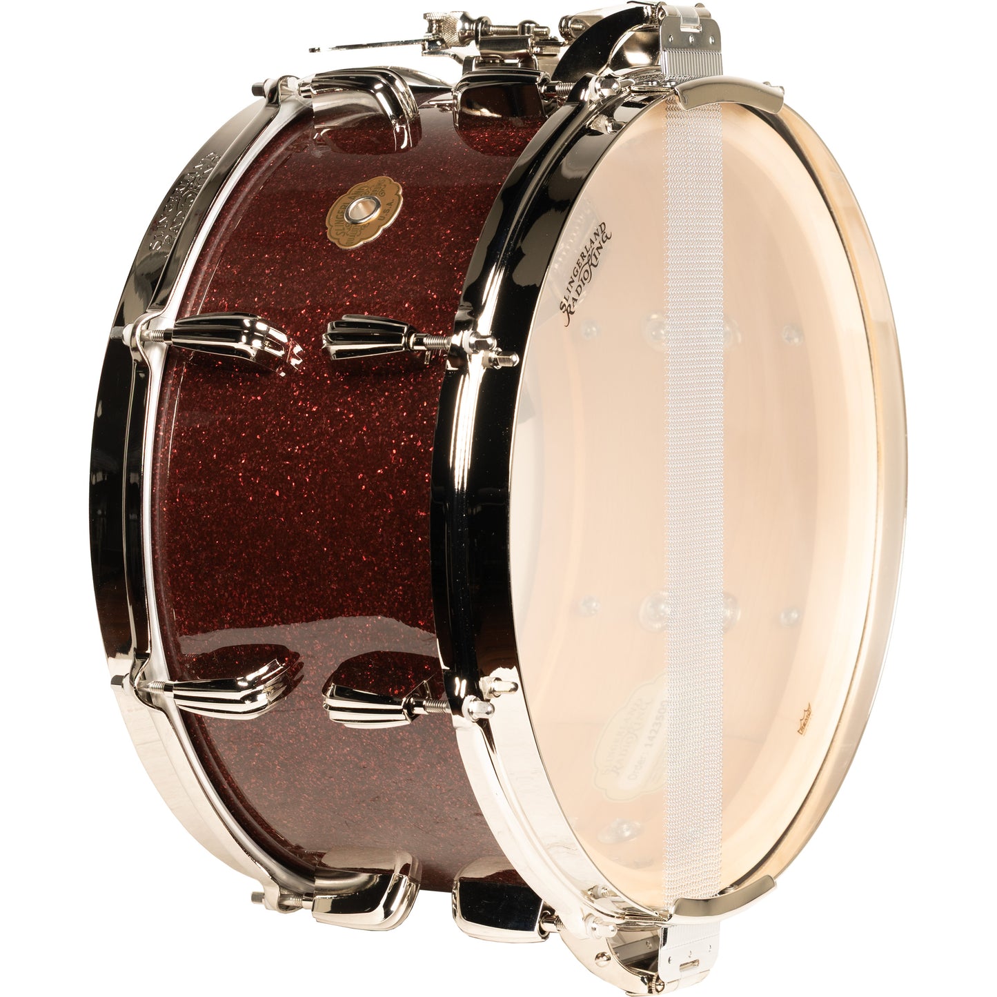 Slingerland Radio King 7x14 Solid Maple Snare Drum - Maroon Glass
