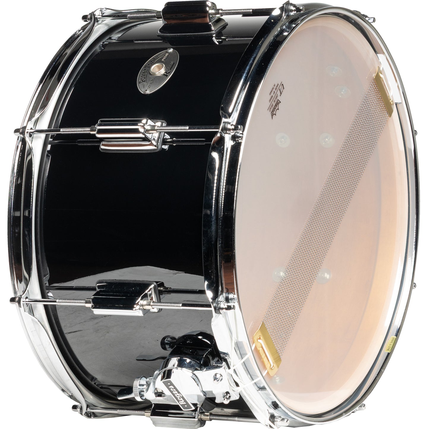 Rogers Powertone 8x14 Snare Drum - Piano Black