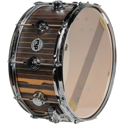 Drum Workshop Collectors Series 6.5x14 Snare Drum - Brass Pinstripe Ziricote