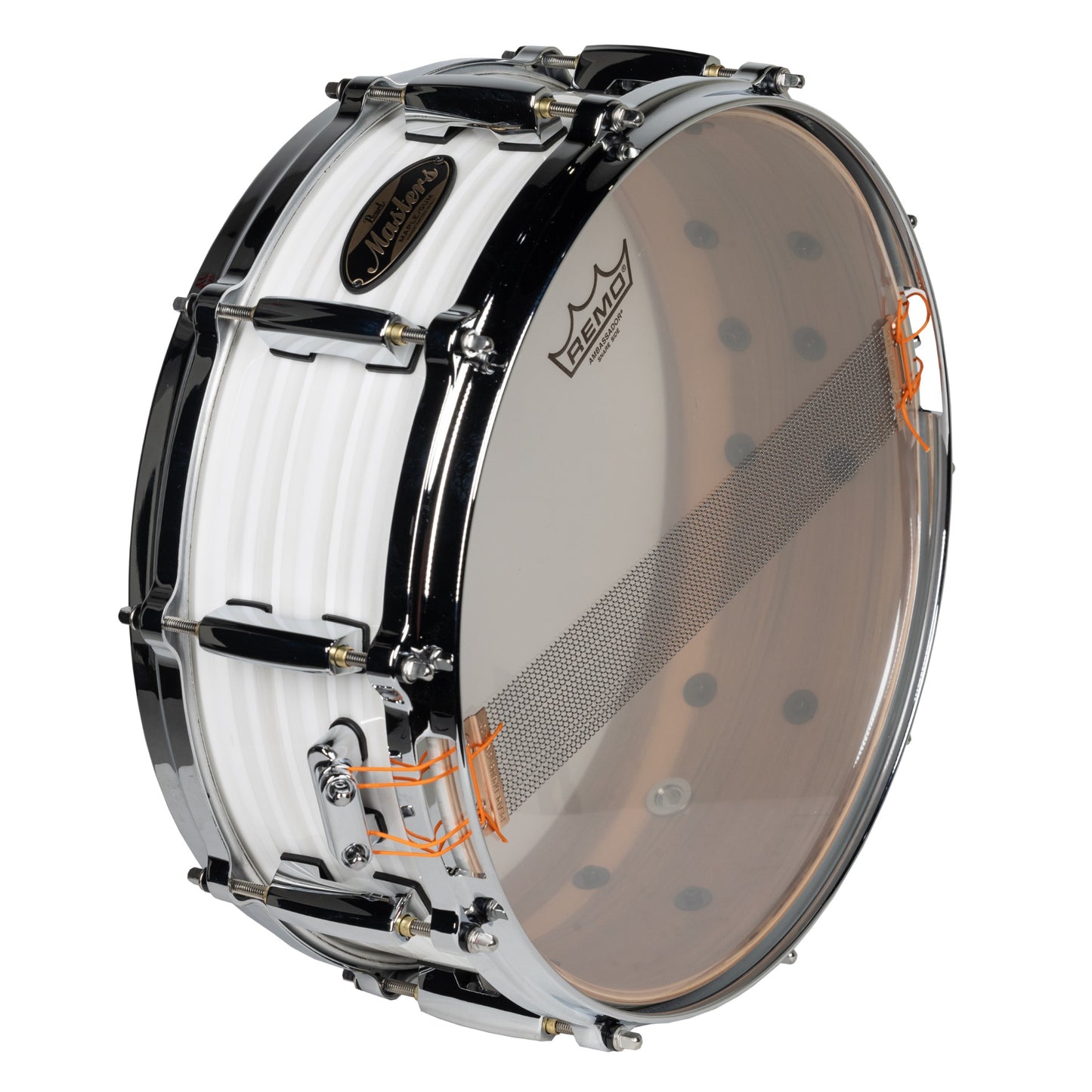 Pearl Masters Maple 5x14 Snare Drum - White Ice Swirl