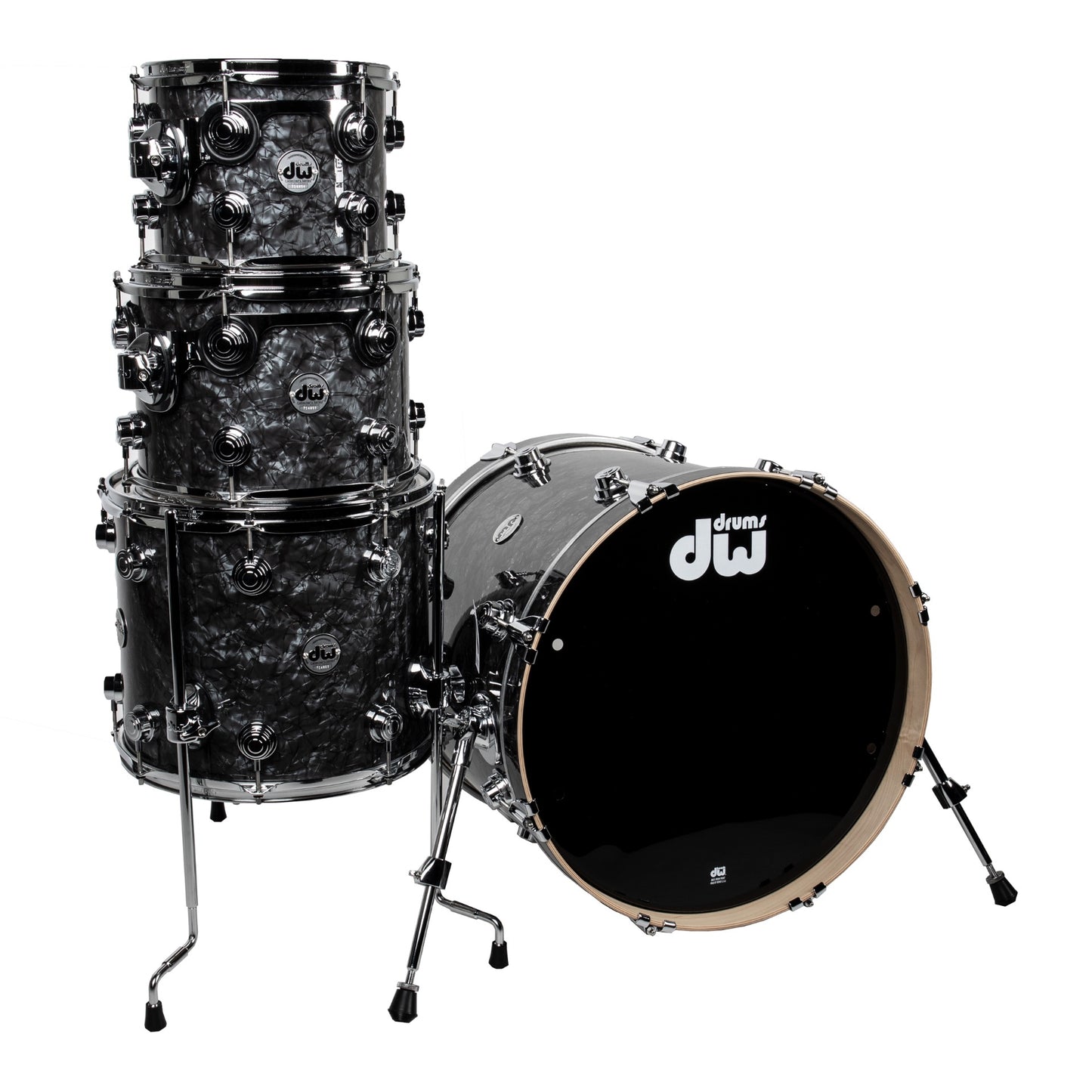 Drum Workshop Collectors Series 4-Piece Shell Kit - Black Diamond - 1265806 -