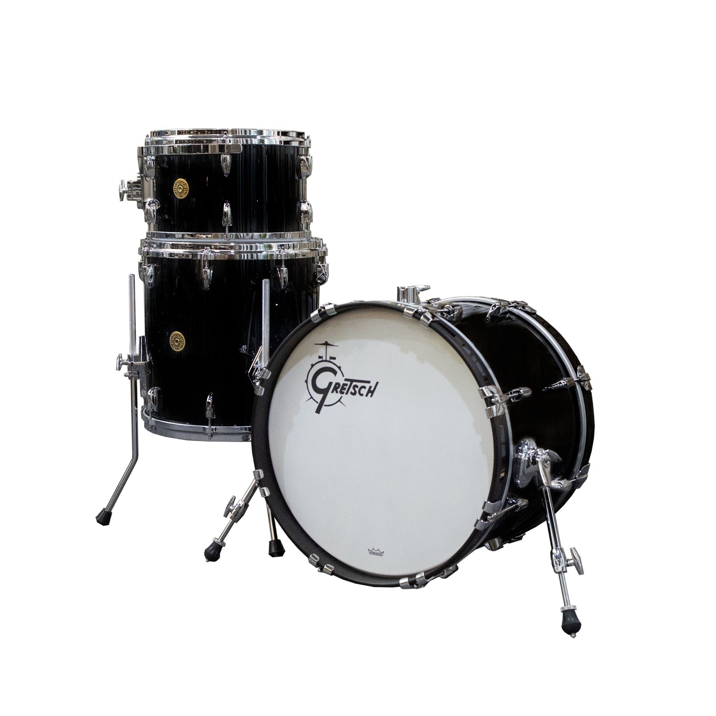Gretsch USA Custom 3-Piece Shell Kit - Solid Black Nitron