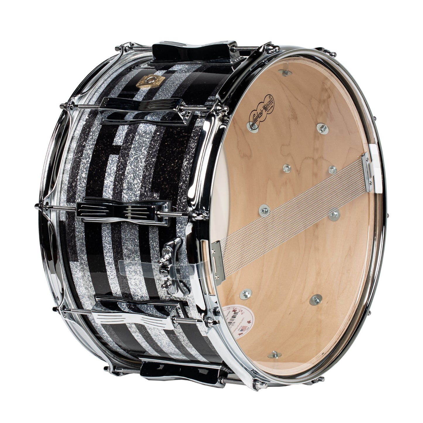 Ludwig Classic Maple 8x14 Snare Drum - Digital Black Oyster