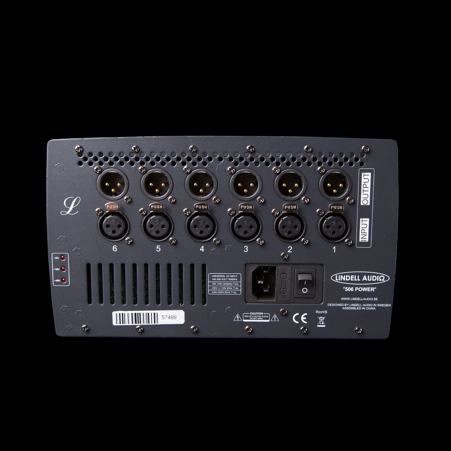 Lindell Audio 506 Power 6 Slot 500-Series Power Supply