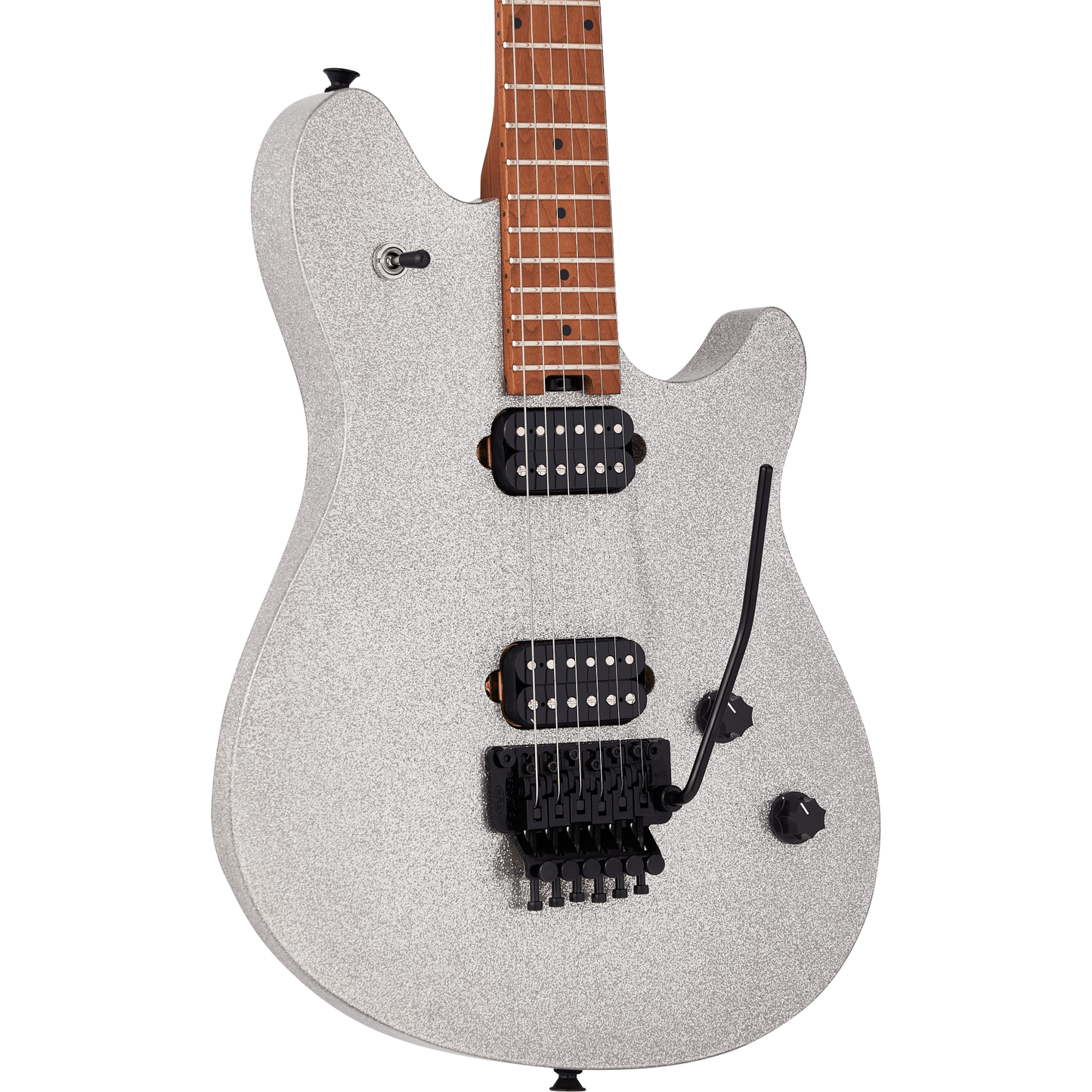 EVH Wolfgang® Standard Electric Guitar Baked Maple Fingerboard, Silver Sparkle
