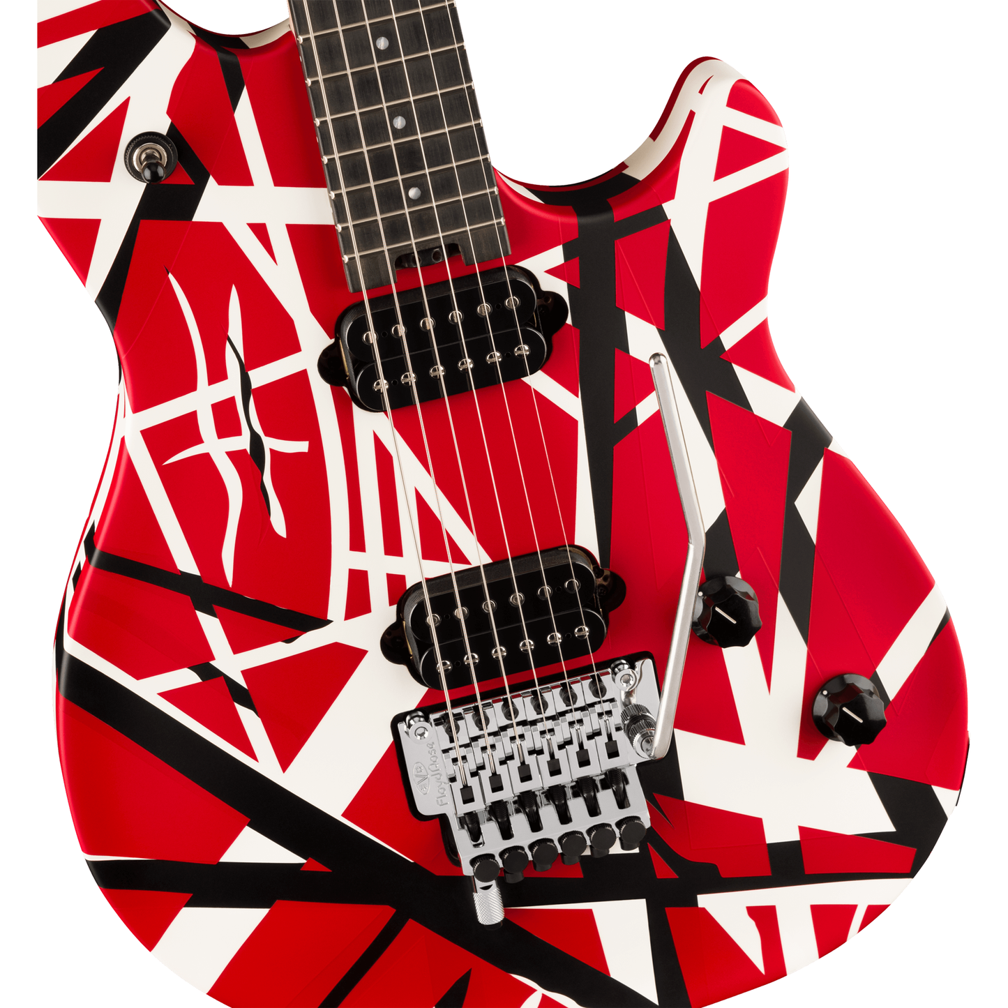 EVH Wolfgang Special Striped Series Electric Guitar - Red, Black, and White