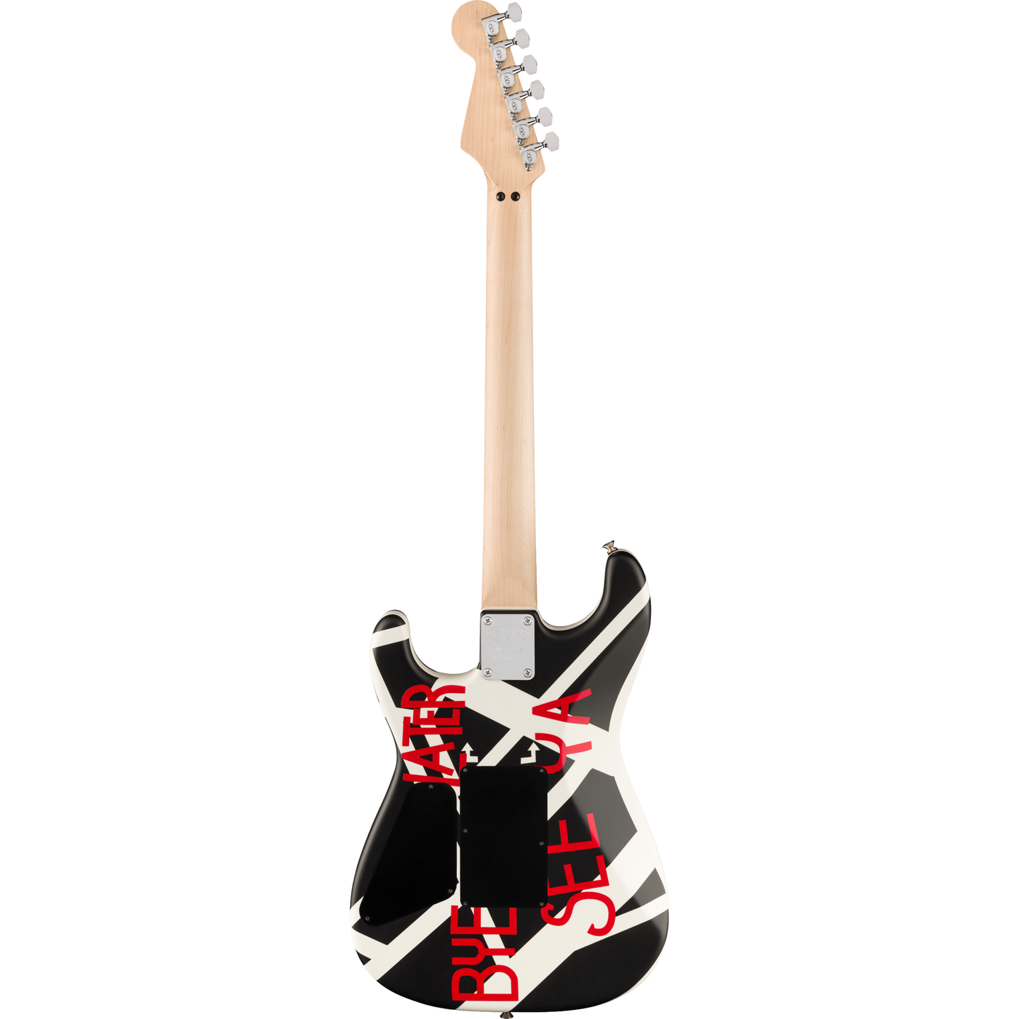 EVH Striped Series Circles Electric Guitar - Maple Fingerboard, White and Black