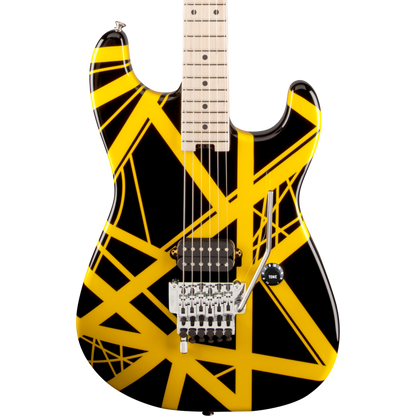 EVH Striped Series Electric Guitar - Black with Yellow Stripes