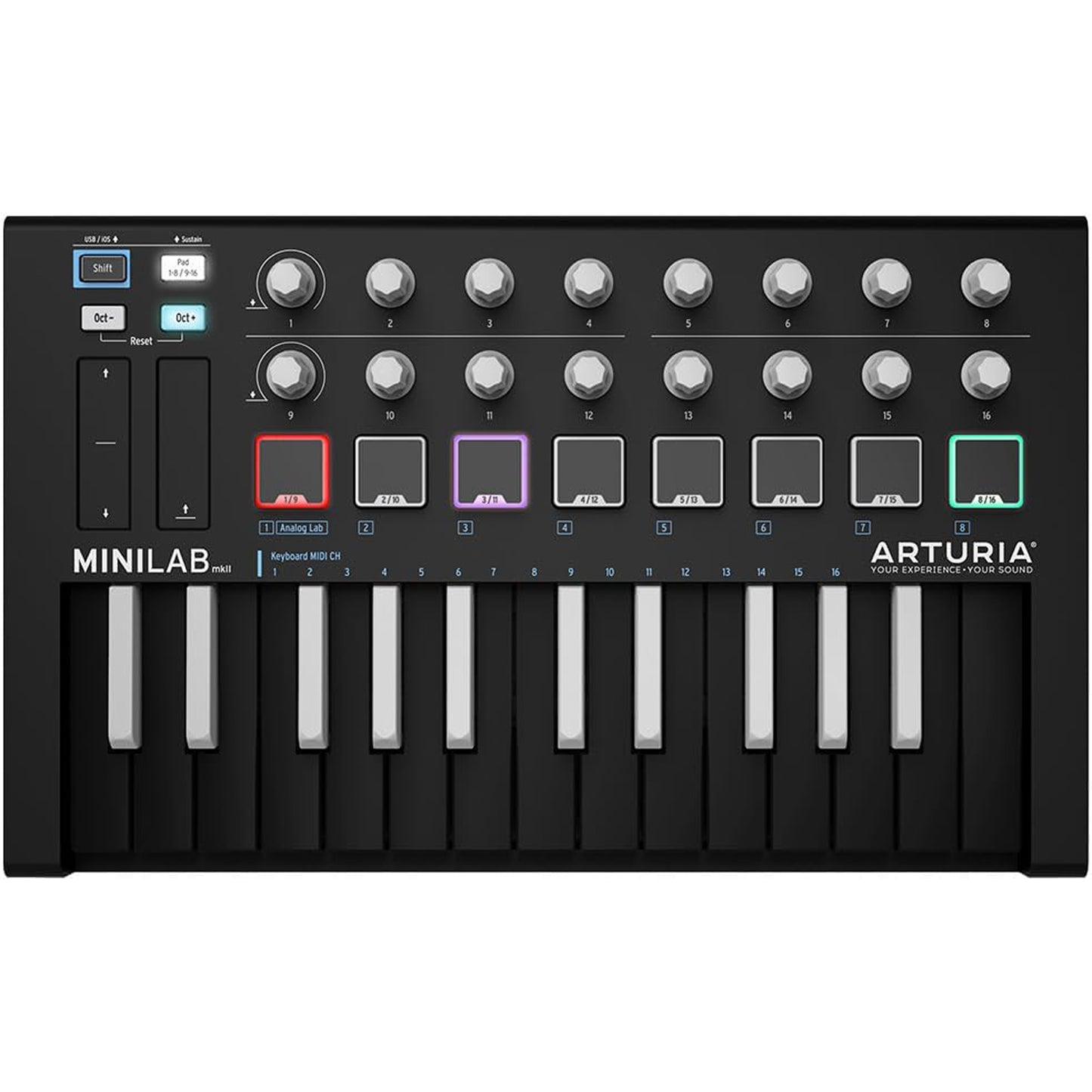 Arturia MiniLab MKII Inverted MIDI Controller Black