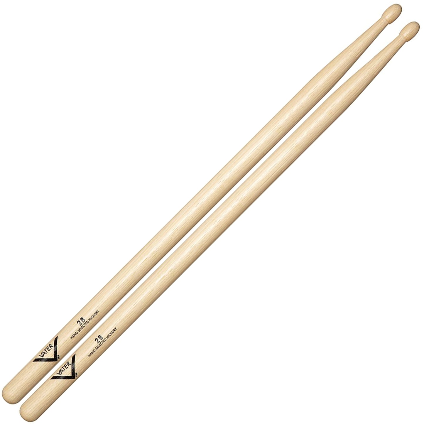 Vater VH2BW Wood Tip 2B Hickory Drum Sticks