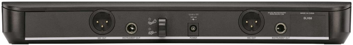 Shure BLX188/CVL Dual Channel Wireless Mic System w/ 2 CVL Lavalier Mics - H9