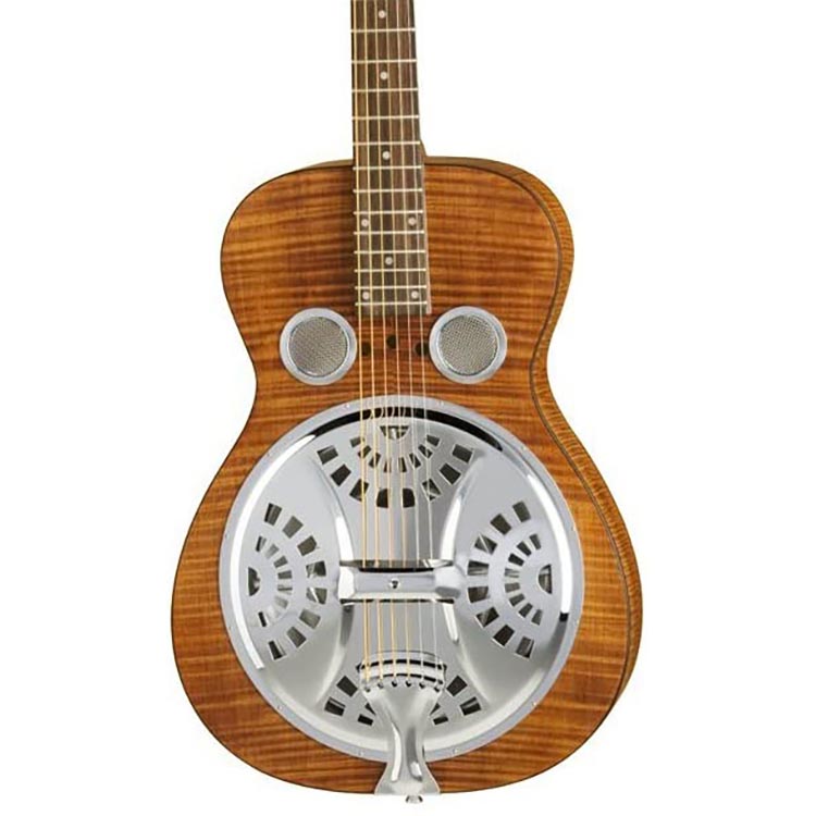 Dobro Hound Dog Deluxe Wood Body Dobro with Metal Resonator