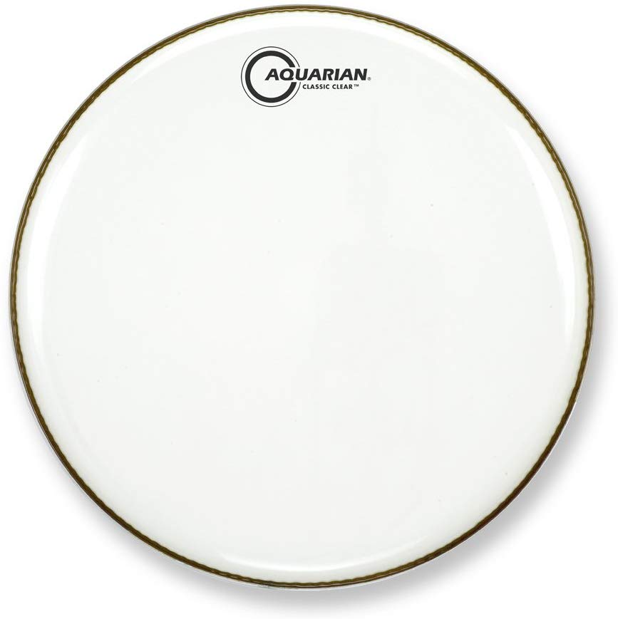 Aquarian Drumheads CC14WH Classic Clear 14-inch Tom Tom Drum Head, Gloss White