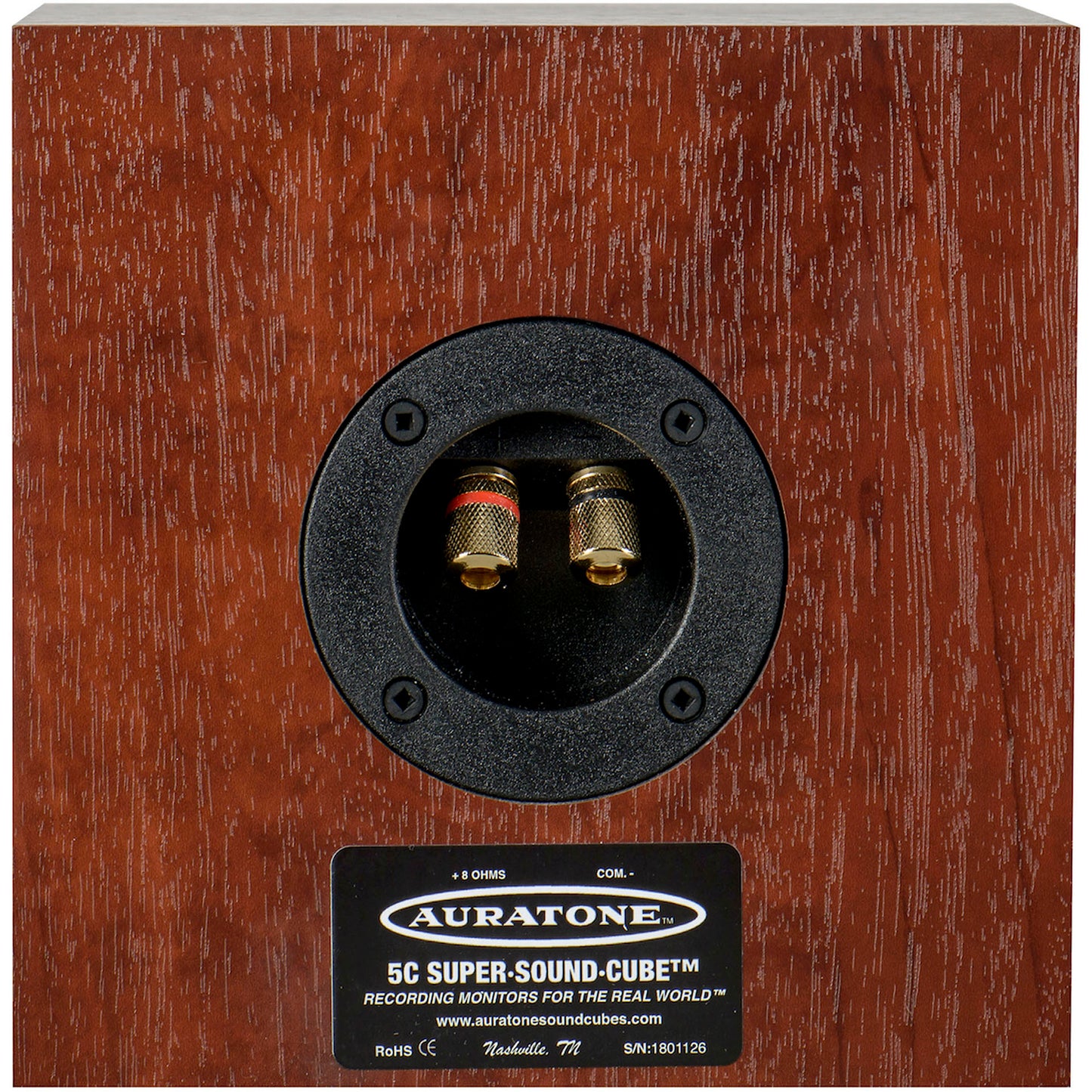 Auratone 5C Super Sound Cube Passive Studio Monitor - Mahogany, Single