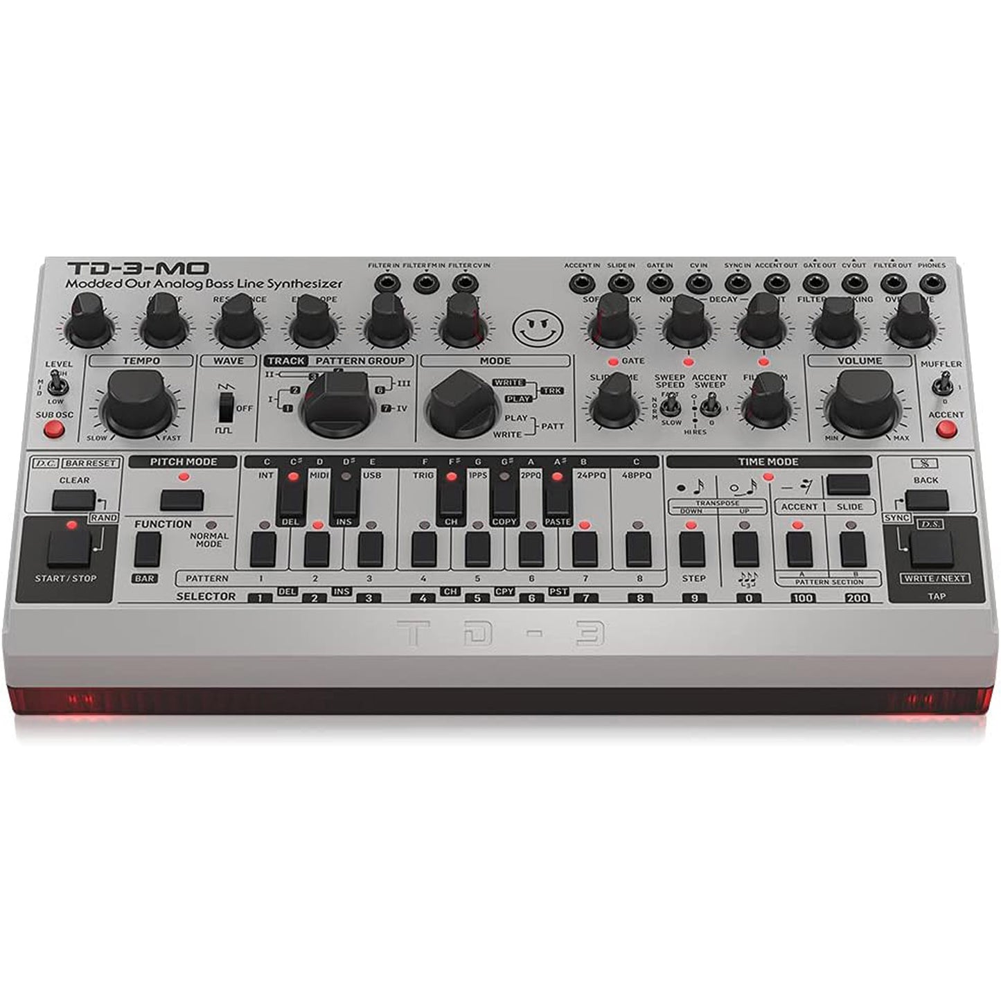 Behringer TD-3-MO-SR Analog Bass Line Synthesizer - Silver