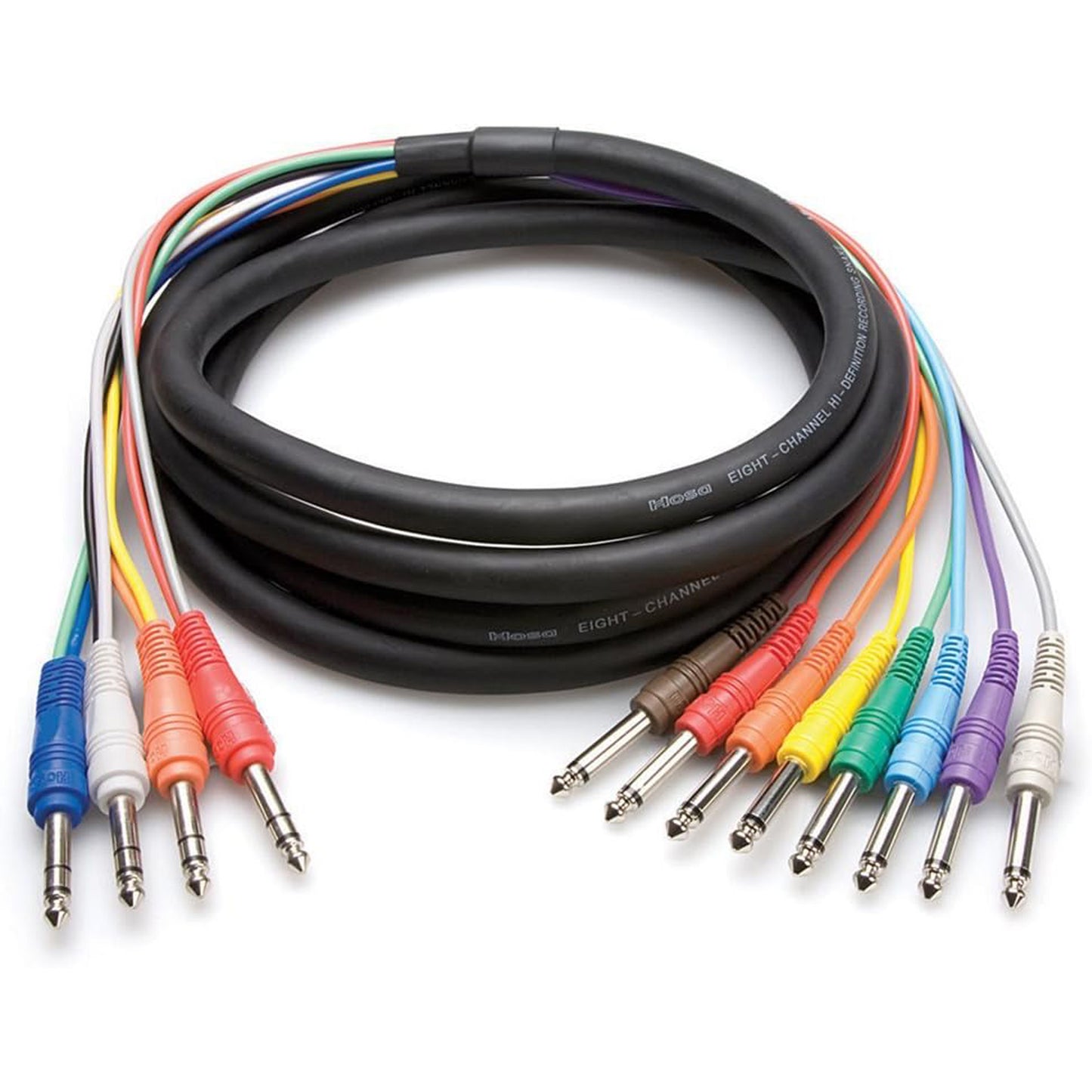 Hosa STP-802 Insert Snake, 1/4"" In TRS to Dual 1/4"" In TS, 2m