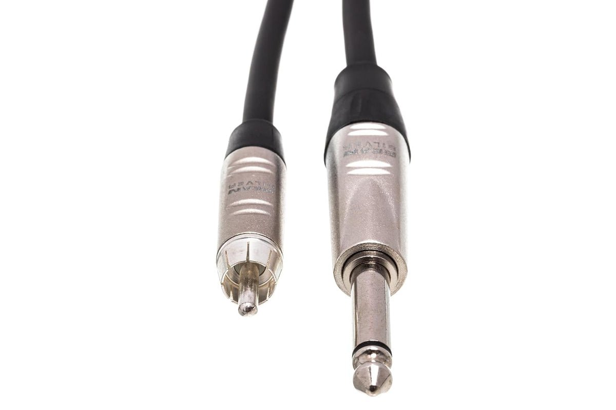 Hosa HPR-003 Pro Unbalanced Interconnect Cable - REAN 1/4" TS to RCA 3’