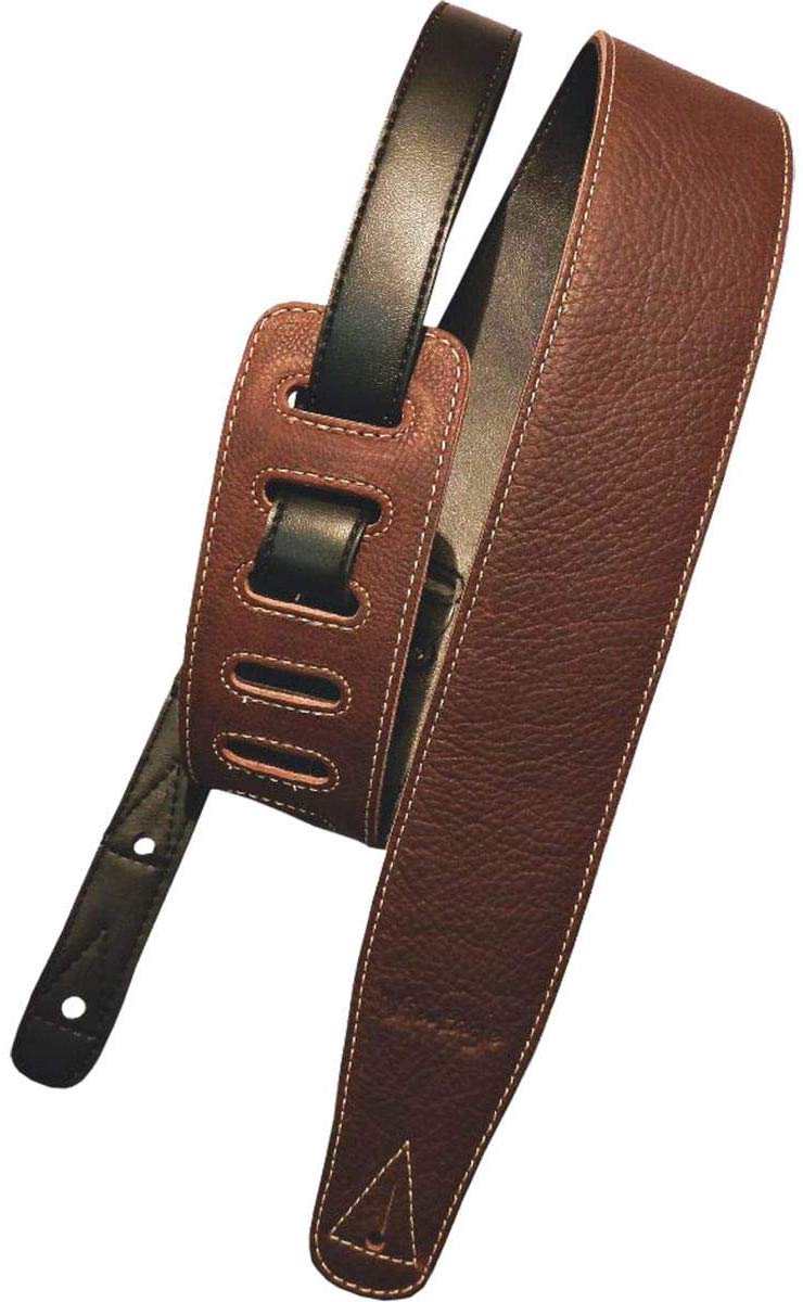 Basso Straps Brown 100% Synthetic PVC Guitar Strap VT-L-02