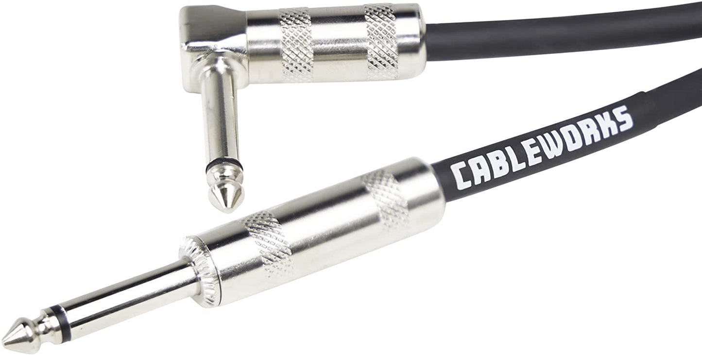 Gator CBW-BKLINST-CBLE-RA-10 Backline 10’ Straight - Angled instrument Cable