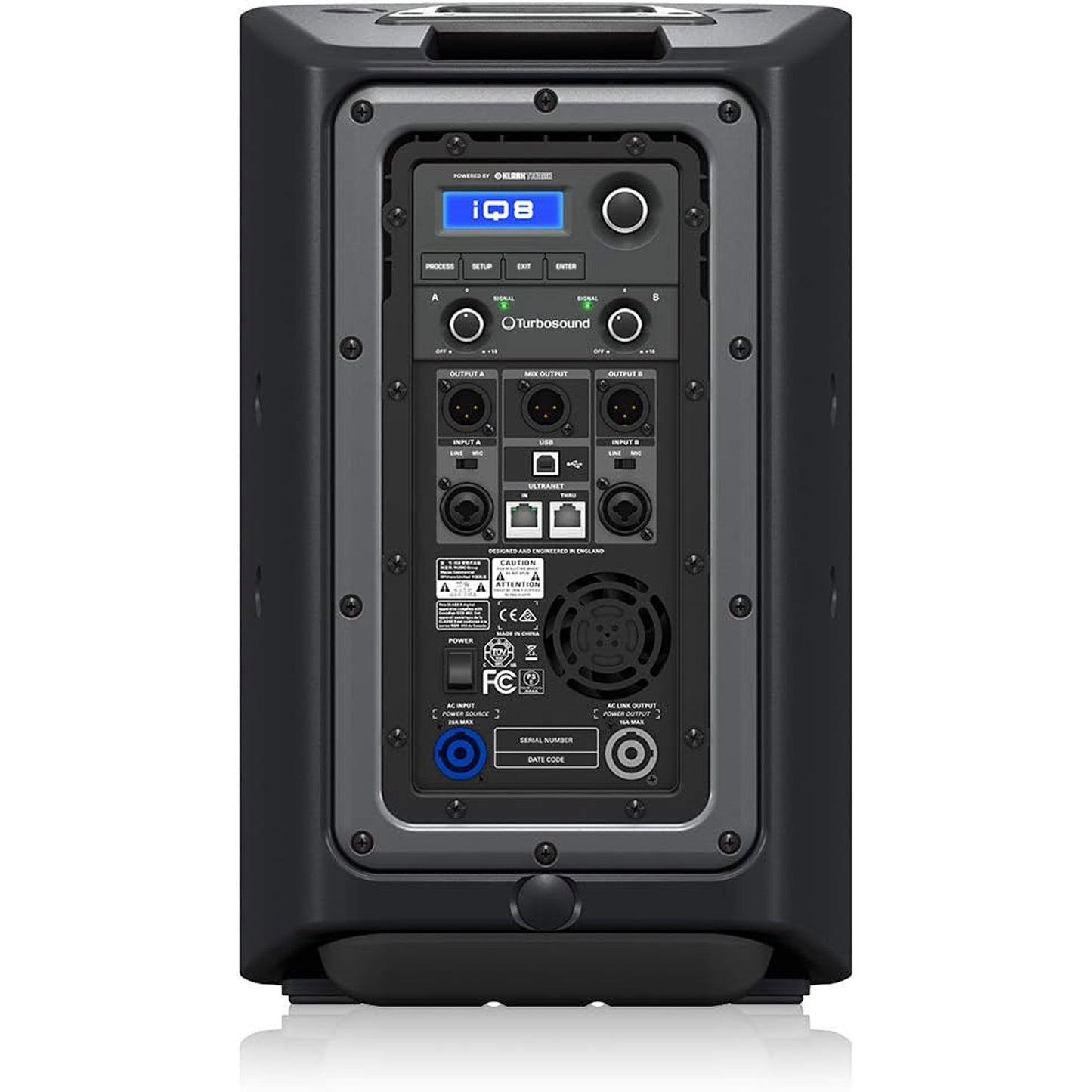 Turbosound IQ8 2500 Watt 2 Way 8" Powered Loudspeaker