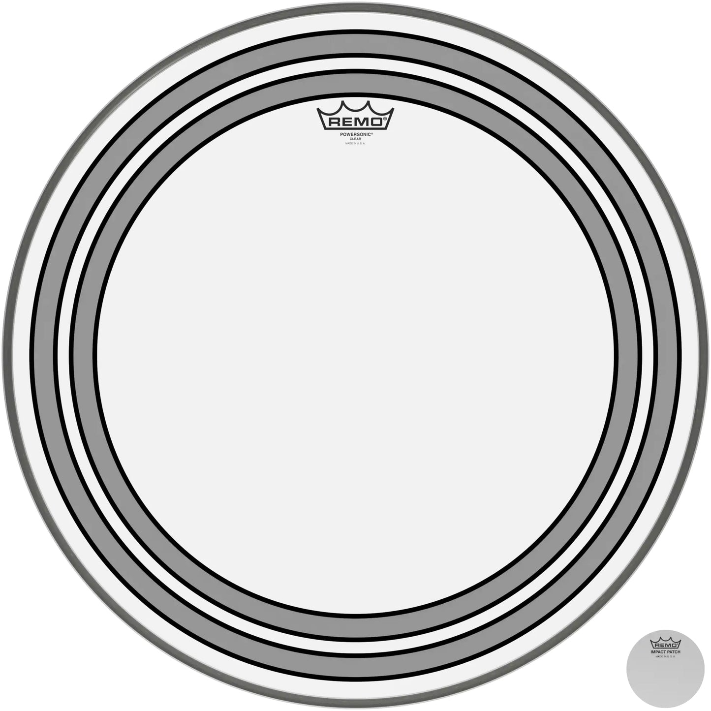 Remo Powersonic Clear Bass Drumhead, 20"