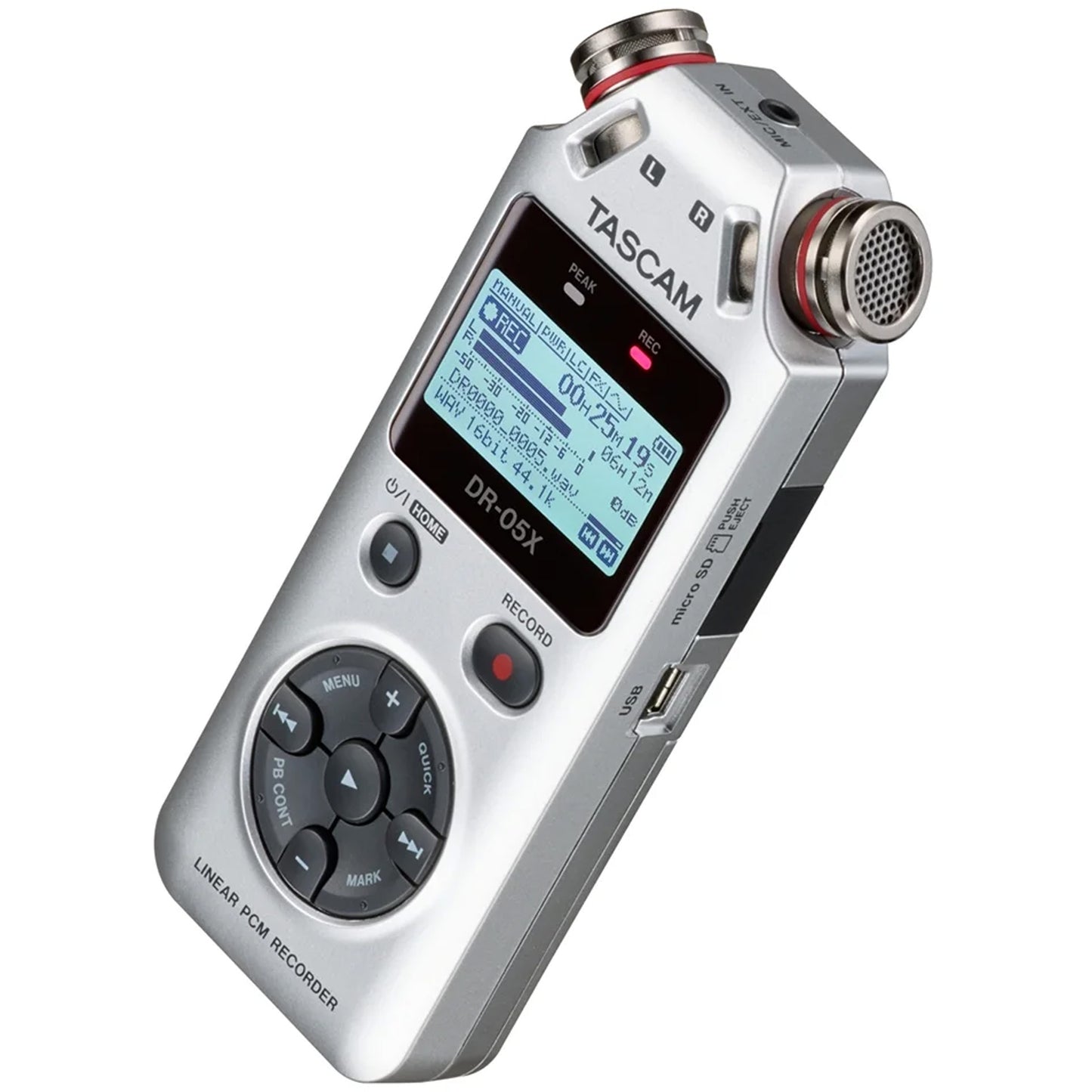 Tascam DR-05X Stereo Handheld Recorder - Silver