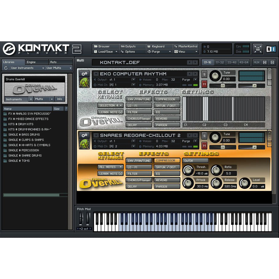 Best Service Drums Overkill Virtual Instrument