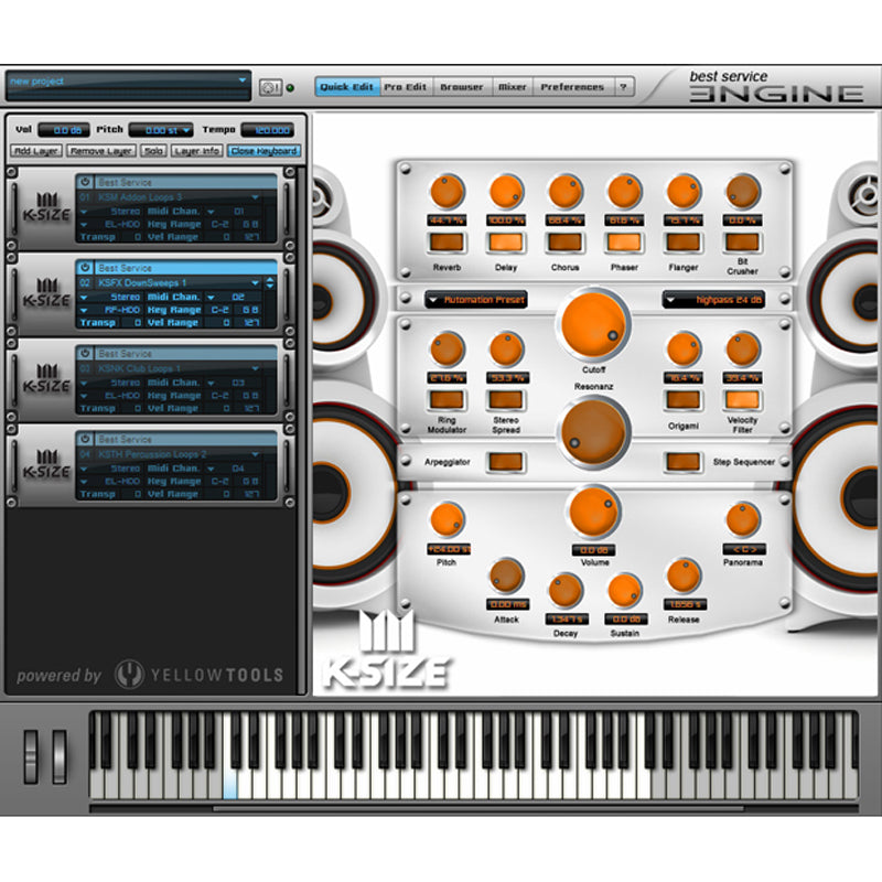 Best Service K-Size Engine Edition Virtual Instrument