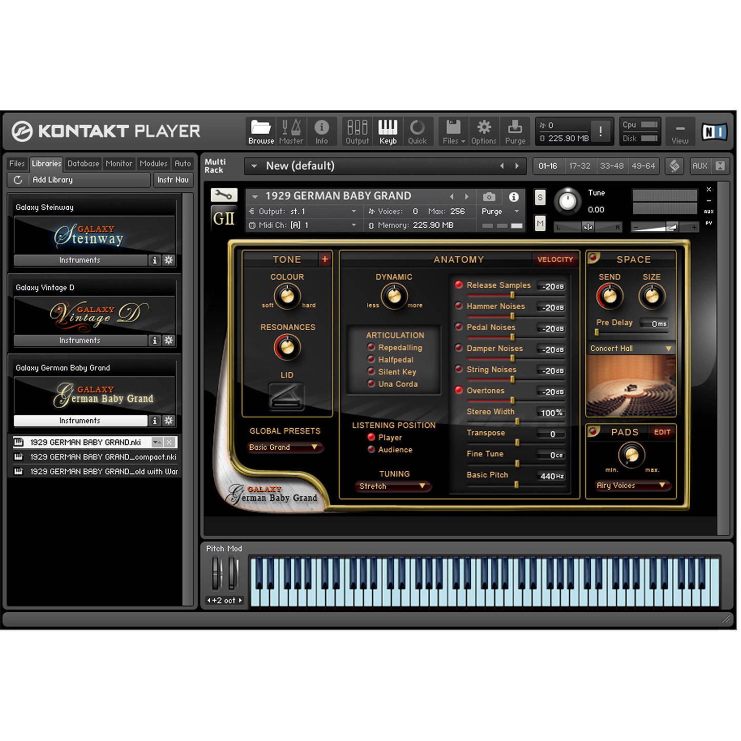 Best Service Galaxy II German Baby Grand Virtual Instrument