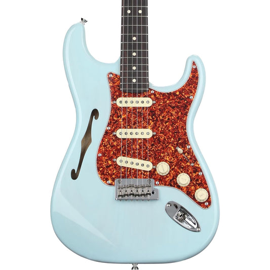 Fender American Professional II Thinline Stratocaster - Transparent Daphne Blue