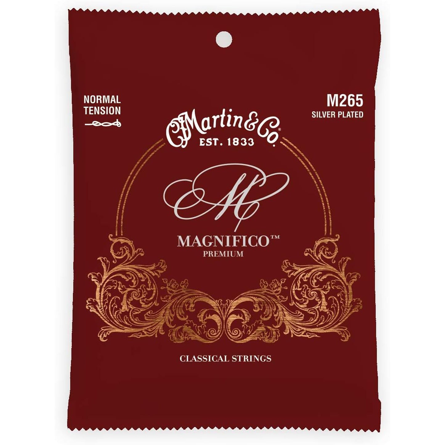Martin Magnifico Classical Guitar Strings, Normal Tension - M265, Silver