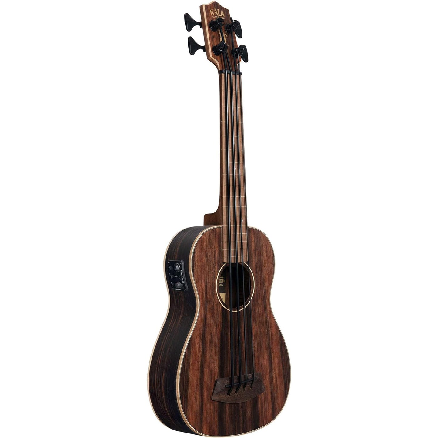 Kala UBASS-EBY-FL Striped Ebony Fretless Acoustic-Electric UBASS