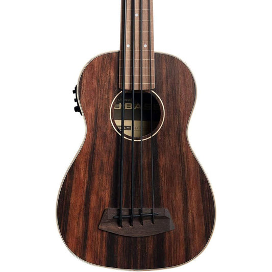 Kala UBASS-EBY-FL Striped Ebony Fretless Acoustic-Electric UBASS