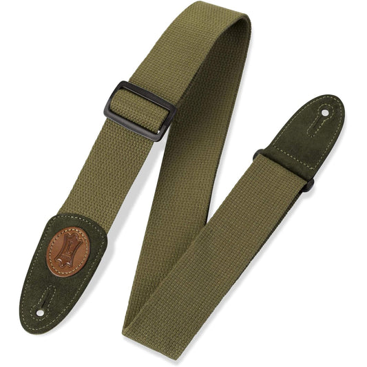 Levy's Leathers MSSC8-GRN Signature Series Cotton Guitar Strap - Green