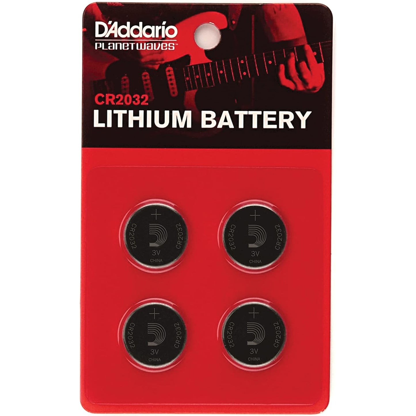 D’addario Lithium Battery 4 Pack CR2032 For Most Guitar Tuners