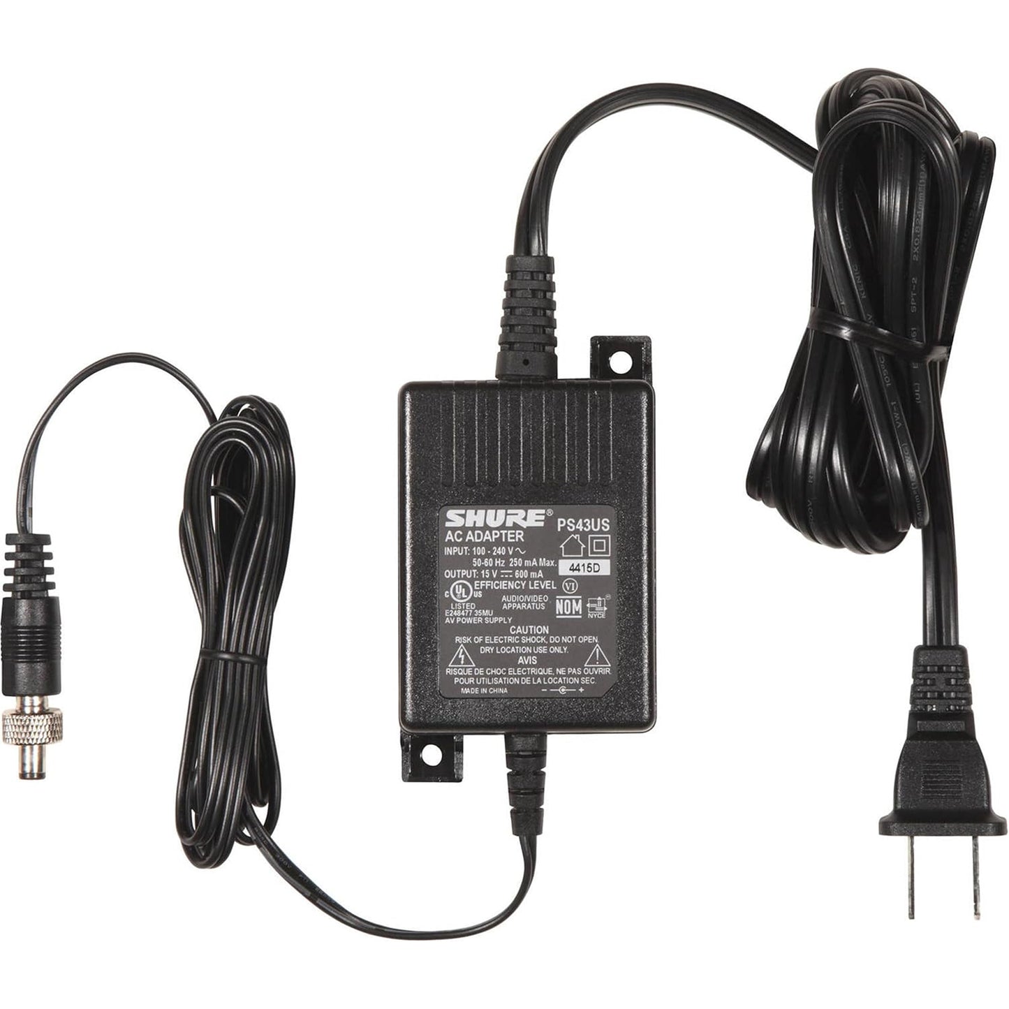 Shure PS43US In-Line Power Supply for GLX4 & ULX4 Receivers
