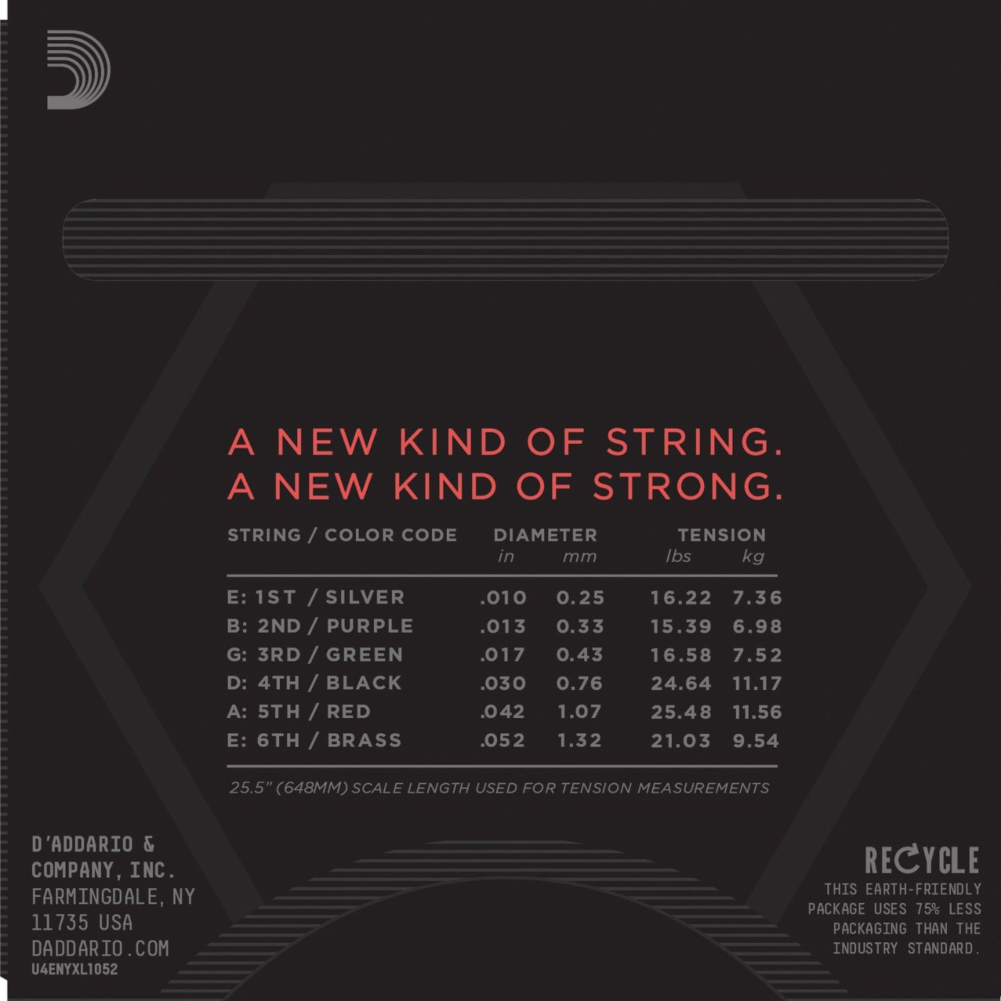 D'Addario NYXL1052 Nickel Wound Guitar Strings