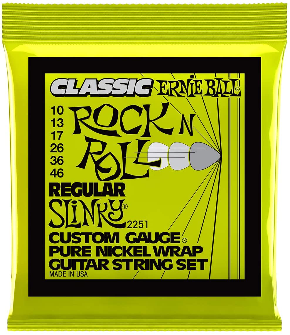 Ernie Ball 2251 Pure Nickel Slinky Electric Guitar Strings - .010-.046
