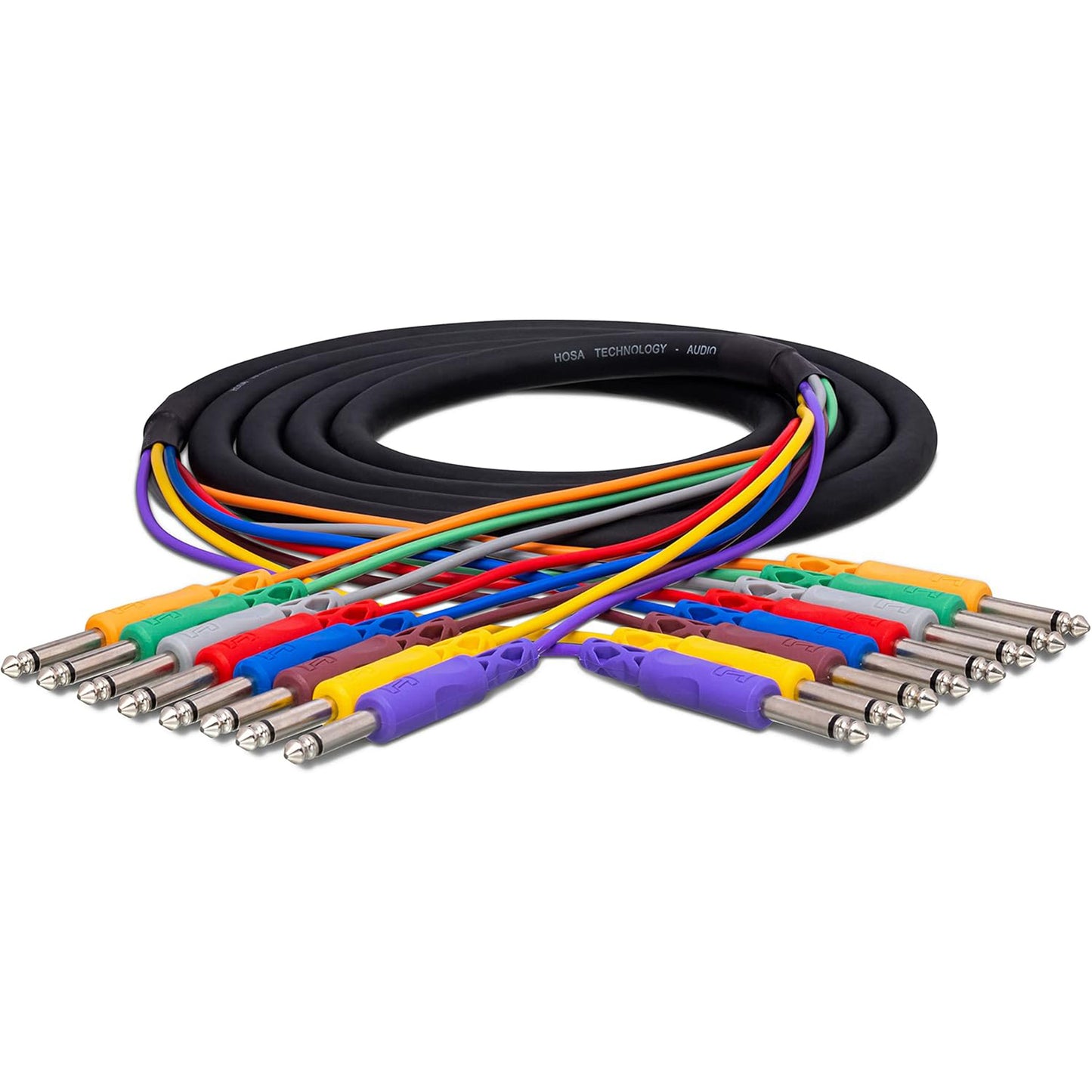 Hosa CPP-890 8pc Patch Cables 1/4"" TS to TS 3ft