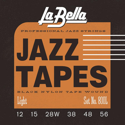 La Bella 800L 12-56 Black Nylon Tape Wound Electric Strings
