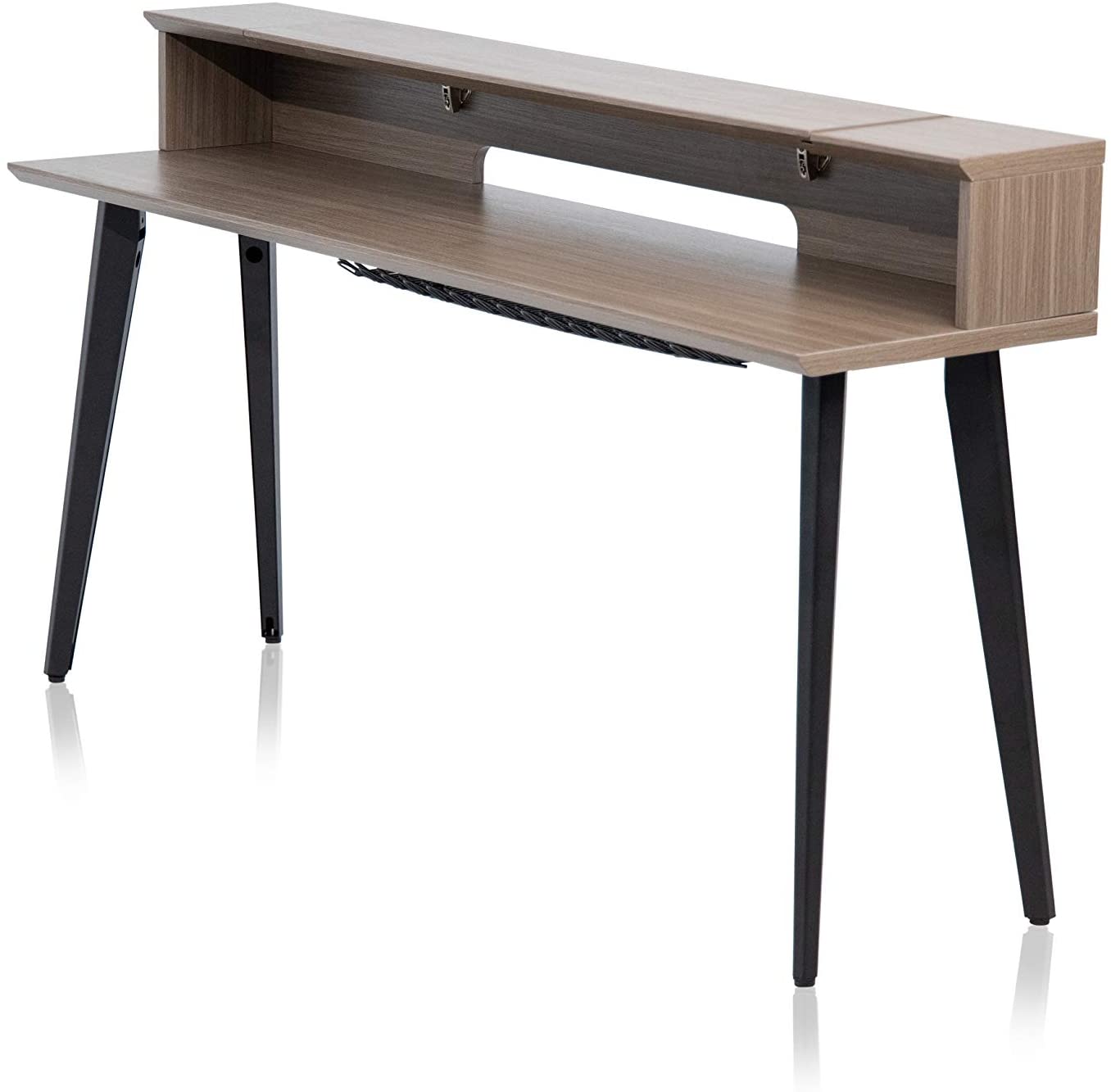 Gator GFW-ELITEKEYTBL88-GRY 88-Note Keyboard Table in Driftwood Grey Finish