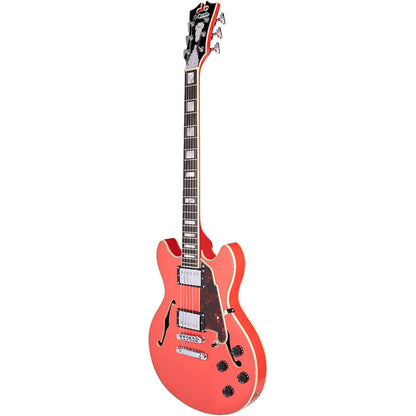D'Angelico Premier Mini DC Electric Guitar - Fiesta Red with Stopbar Tailpiece