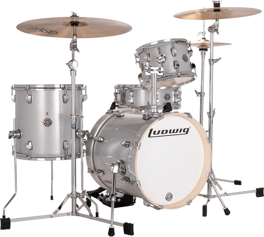 Ludwig Breakbeats By Questlove 4-piece Shell Pack w/Snare Drum - Silver Sparkle
