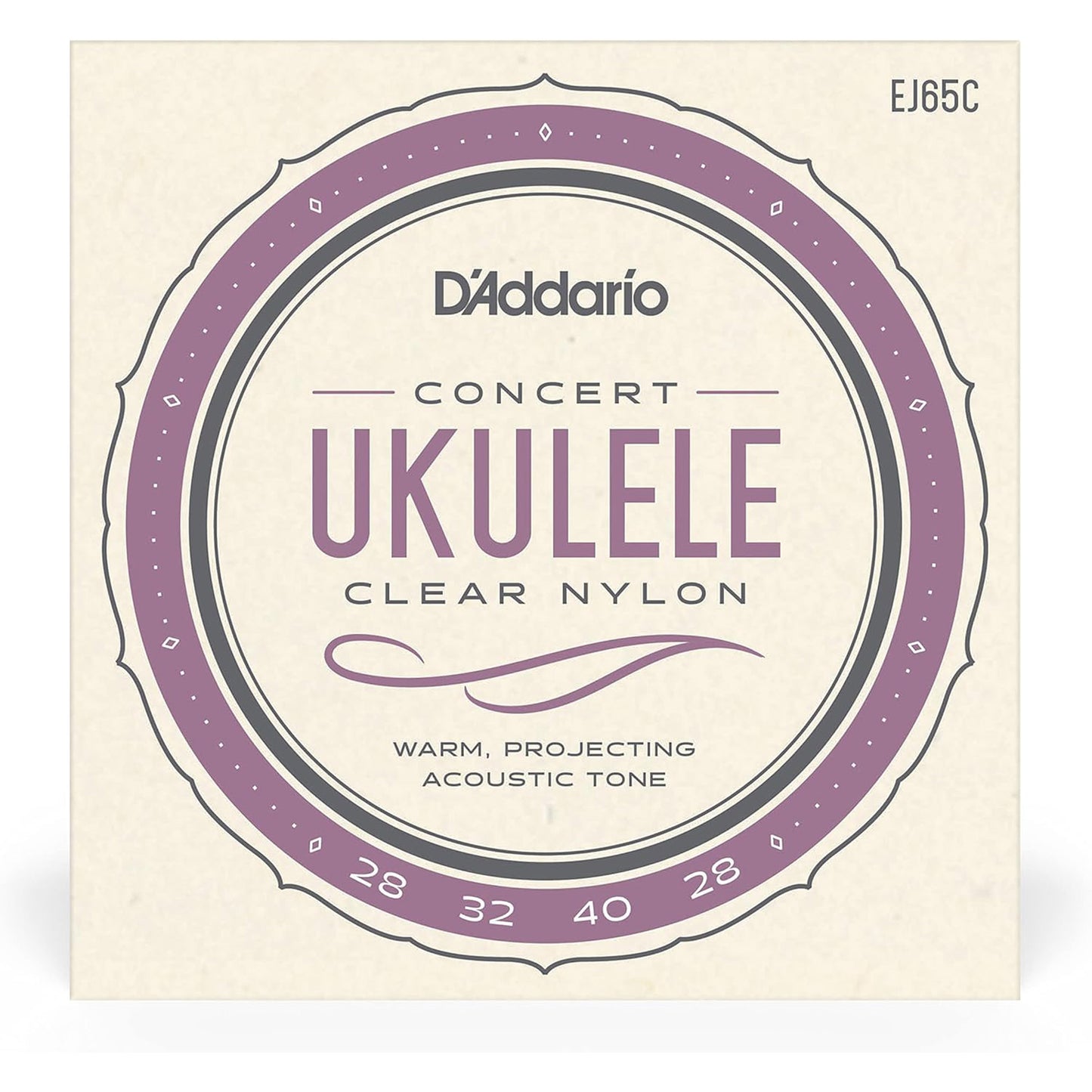 D’addario Ej65C Set UKULELE CONCERT Custom Extruded Clear Nylon