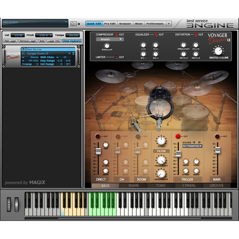Best Service Voyager Drums LE Virtual Instrument